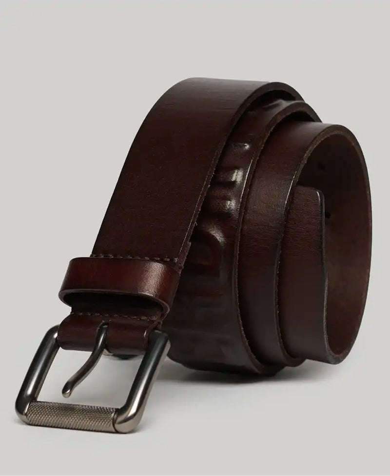 Superdry Mens Vintage Branded Belt Y9210007A-9HB Dark Brown Northern