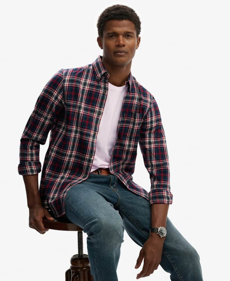 Superdry Mens Vintage Check Shirt Grace Check Navy Northern Ireland