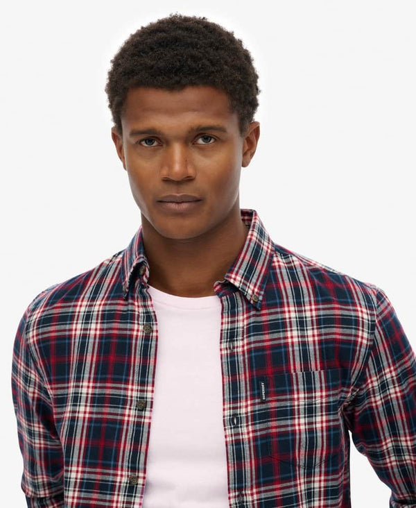 Superdry Mens Vintage Check Shirt Grace Check Navy Northern Ireland
