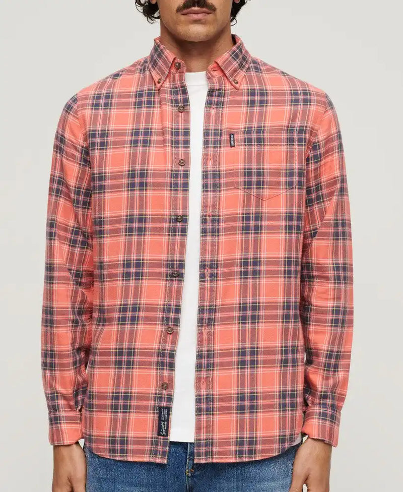 Superdry Mens Vintage Check Shirt Red Northern Ireland Belfast