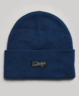 Superdry Mens Vintage Classic Knitted Beanie Marine Blue Northern