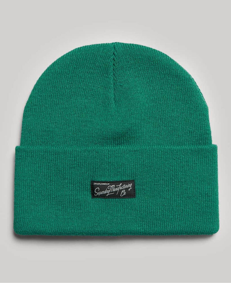 Superdry Mens Vintage Classic Knitted Beanie Vienna Green Northern