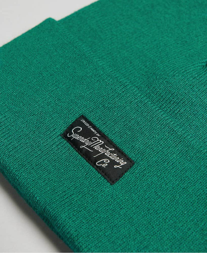 Superdry Mens Vintage Classic Knitted Beanie Vienna Green Northern