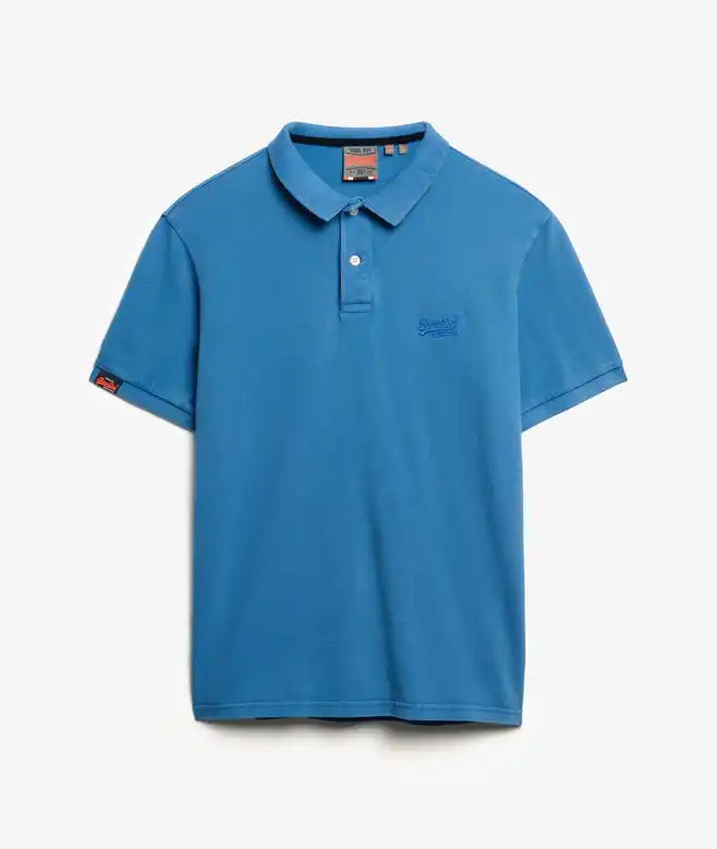 Superdry Mens Vintage Destory Polo Shirt Blue Lagoon Northern Ireland