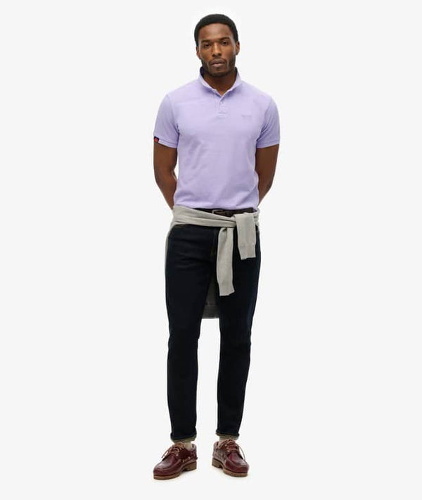 Superdr Mens Vintage Destroy Polo Light Lavender Northern Ireland