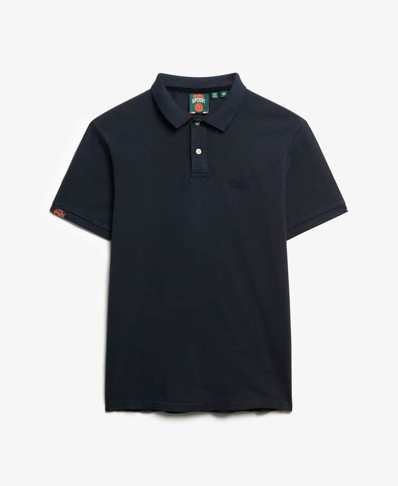 Superdry Mens Vintage Destroy Polo Shirt Eclipse Navy Northern