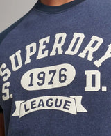 Superdry Mens Vintage Gym Athletic Raglan T-Shirt Eclipse Navy