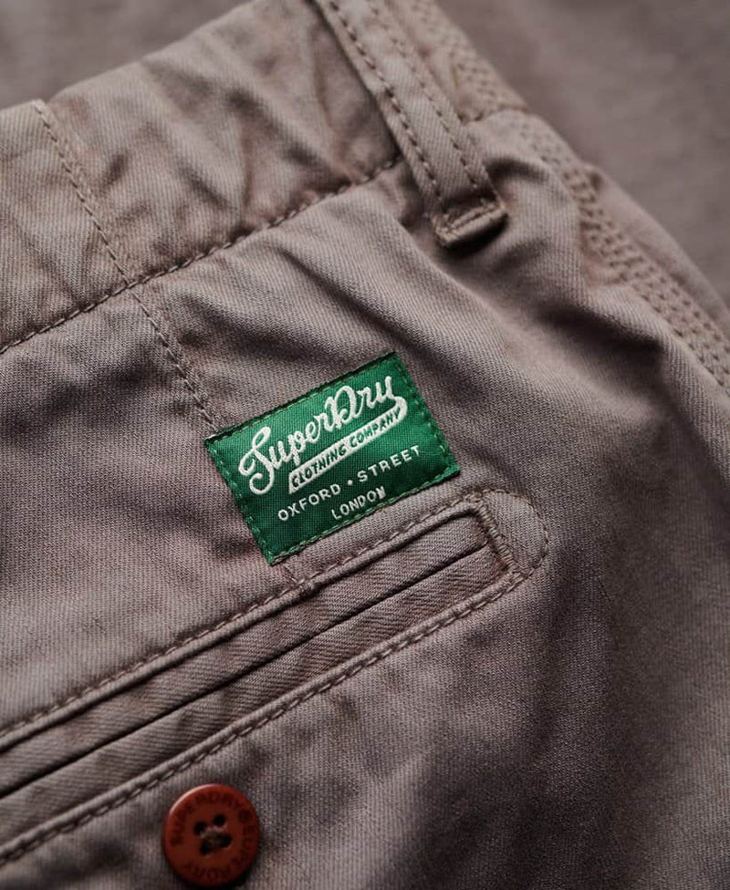 Superdry Mens Vintage International Chino Shorts Washed Grey Northern