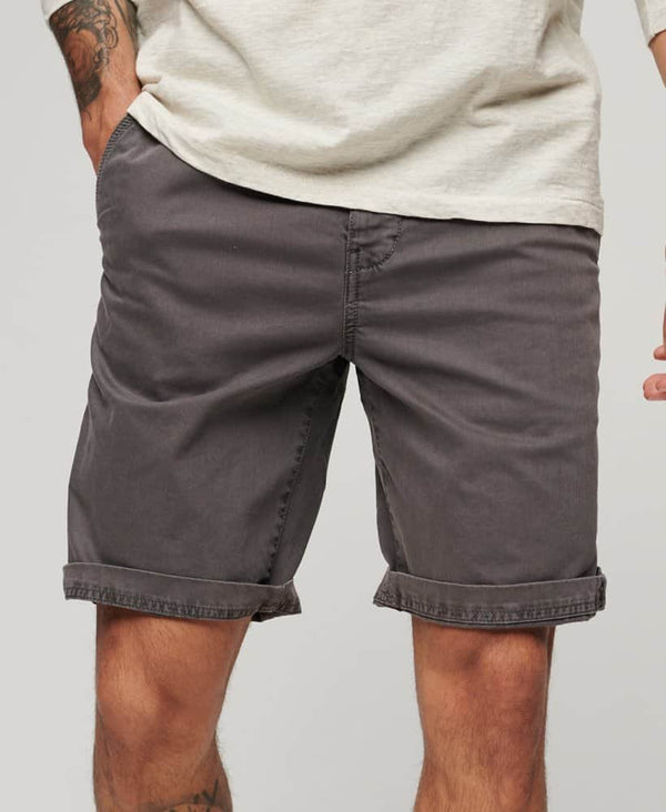 Superdry Mens Vintage International Chino Shorts Washed Grey Northern