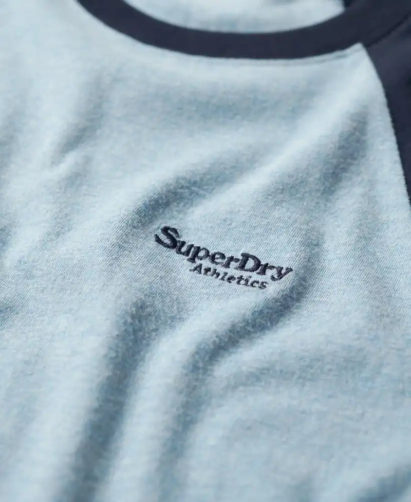 Superdry Men’s Vintage Logo Baseball T-Shirt Thrift Blue Northern