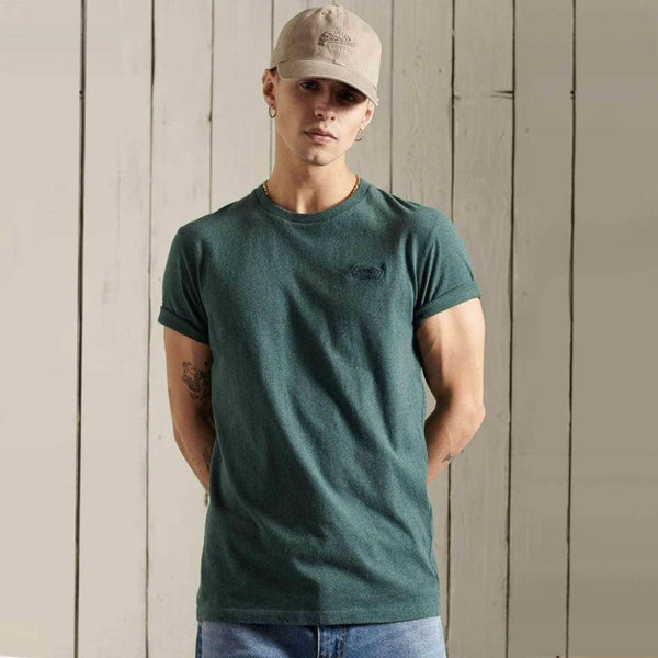 Superdry Vintage Logo Embroidered T-shirt - Buck Green Marl