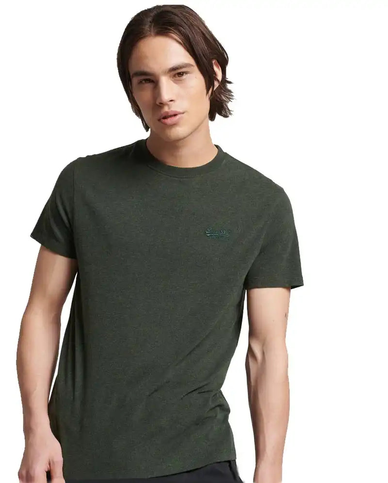 Superdry Men’s Vintage Logo Embroidered T-Shirt Campus Green