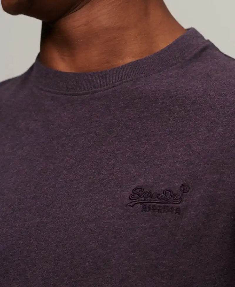 Superdry Men’s Vintage Logo Embroidered T-Shirt Rich Purple