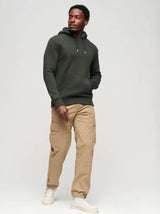 Superdry Mens Vintage Logo Essential Hoodie M2013110A Dark Olive Marl