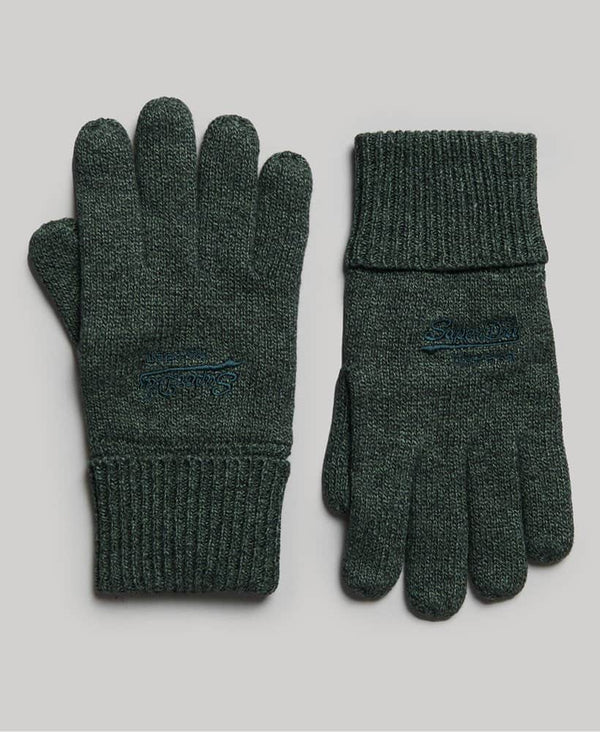 Superdry Mens Vintage Logo Gloves Rich Khaki Grit Ballynahinch