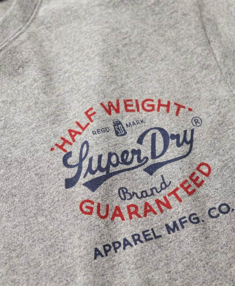 Superdry Mens Vintage Workwear Relaxed T-Shirt Light Grey Northern