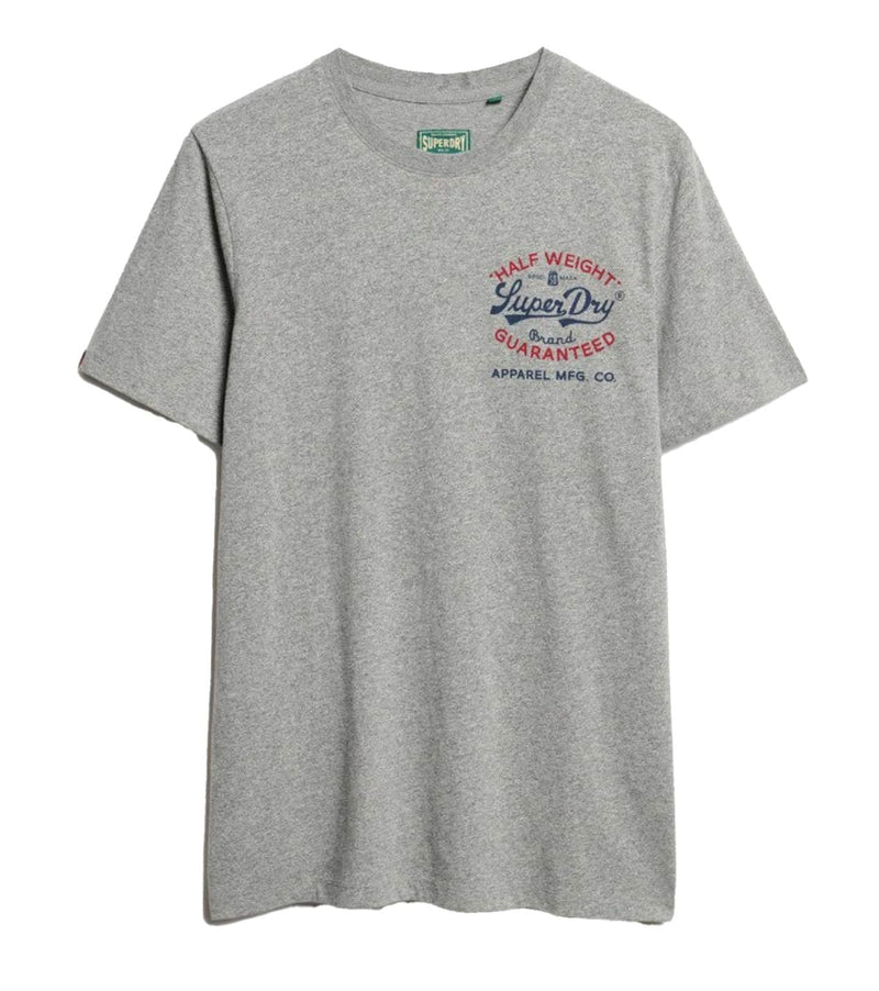 Superdry Mens Vintage Workwear Relaxed T-Shirt Light Grey Northern
