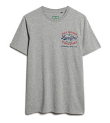 Superdry Mens Vintage Workwear Relaxed T-Shirt Light Grey Northern