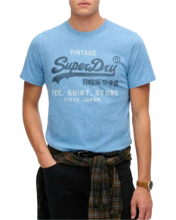 Superdry Mens VL Classic Relaxed T-Shirt Fresh Blue Northern Ireland