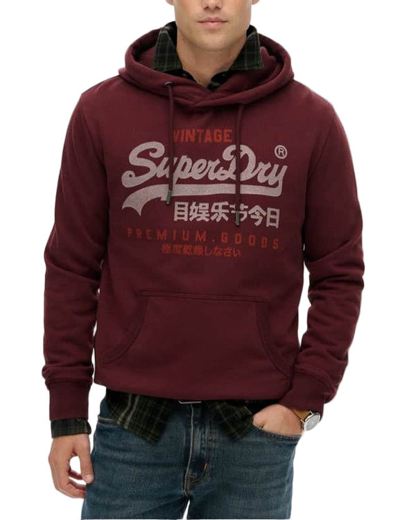 Superdry Mens VL Duo Hoodie Port Red Northern Ireland Belfast