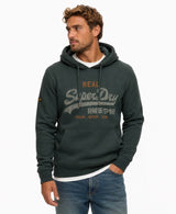 Superdry Mens VL Heritage Hoodie Denver Green Marl Northern Ireland