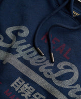Superdry Mens VL Heritage Relaxed Hoodie Deep Sea Blue Northern