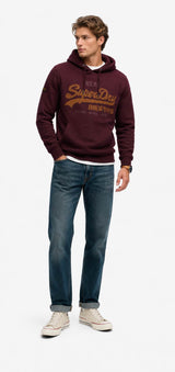Superdry Mens VL Heritage Relaxed Hoodie Tawny Port Northern Ireland