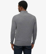 Superdry Mens Wool Blend Half Zip Jumper Blue Grey Marl Northern