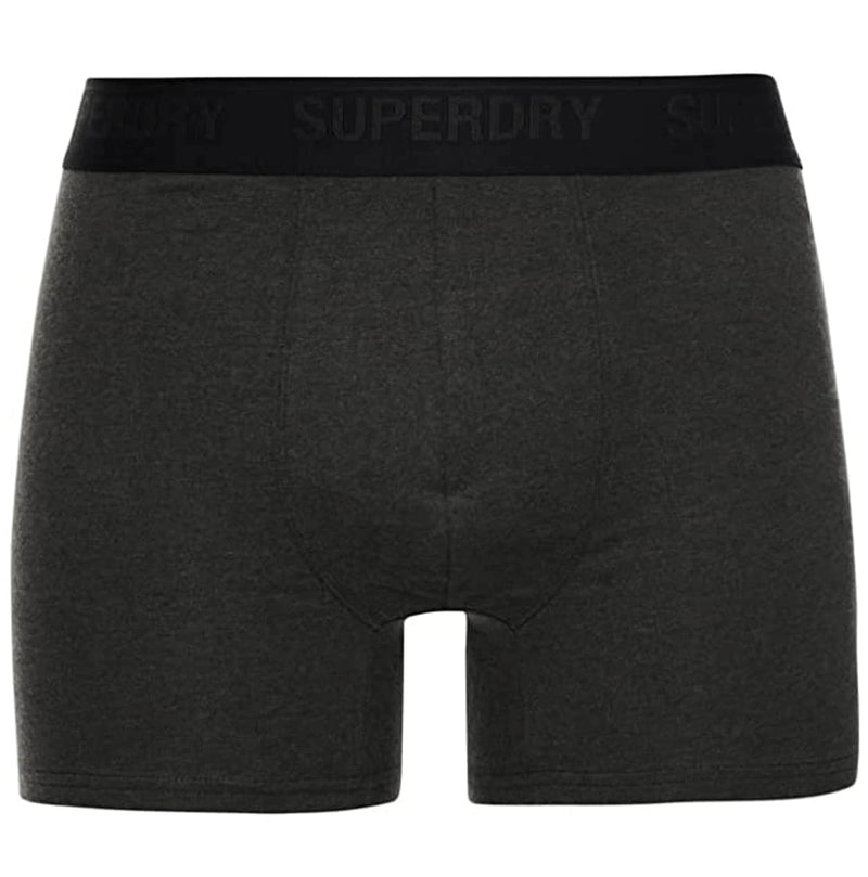 Superdry Organic Cotton Classic 3 Pack Boxers - Black/Olive/Grey