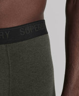 Superdry Organic Cotton Classic 3 Pack Boxers - Black/Olive/Grey
