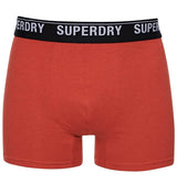 Superdry Organic Cotton Classic 3 Pack Boxers - Black/Orange/Grey