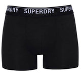 Superdry Organic Cotton Classic 3 Pack Boxers - Black/Orange/Grey