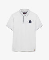 Superdry Pique Monogram Polo Shirt Optic/Darkest Navy Northern