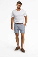 Superdry Premium Textured Chino Shorts Blue Houndstooth Northern