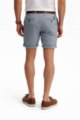 Superdry Premium Textured Chino Shorts Blue Houndstooth Northern