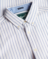 Superdry Preppy Oxford Long Sleeve Shirt Classic Blue/Optic Stripe
