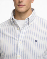 Superdry Preppy Oxford Long Sleeve Shirt Classic Blue/Optic Stripe