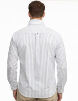Superdry Preppy Oxford Long Sleeve Shirt Classic Blue/Optic Stripe