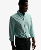 Superdry Preppy Oxford Long Sleeve Shirt Spearmint Green Chambray