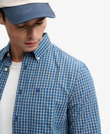 Superdry Preppy Poplin Men’s Long Sleeve Shirt Glen Blue Check