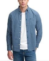 Superdry Preppy Poplin Men’s Long Sleeve Shirt Glen Blue Check