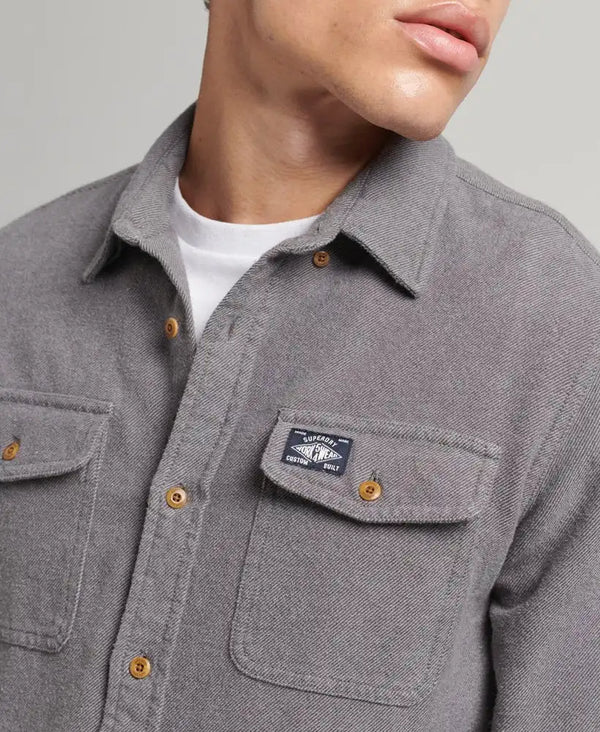 Superdry Trailsman Flannel Shirt Grey - Shirts & Tops