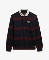Superdry Vintage Athletic Stripe Rugby Top Eclipse Navy/Port Northern