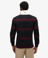 Superdry Vintage Athletic Stripe Rugby Top Eclipse Navy/Port Northern