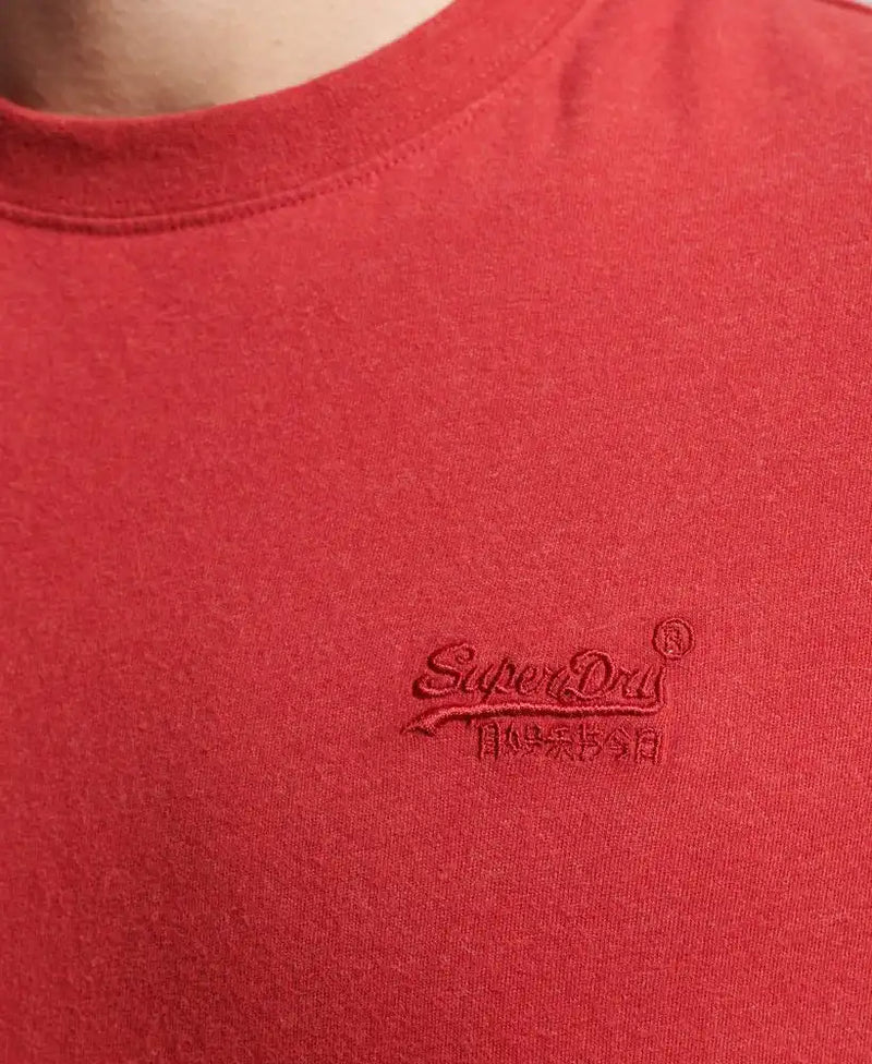 Superdry Vintage Embroidery T-Shirt Hike Red Marl - Shirts &