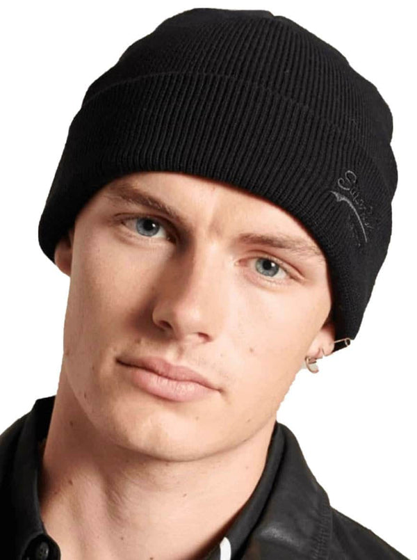 Superdry Vintage Logo Classic Beanie Black - Hats