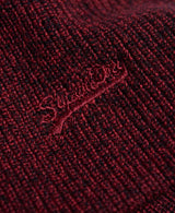 Superdry Vintage Logo Classic Beanie Dark Red Grit - Hats