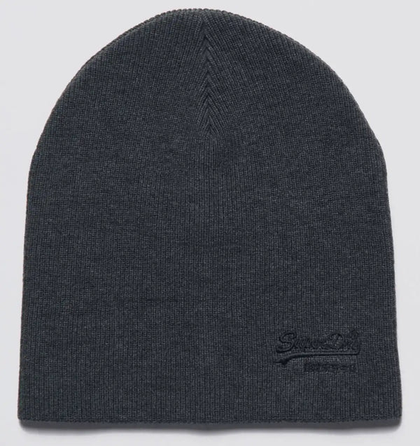 Superdry Vintage Logo Classic Beanie - Rich Charcoal Marl