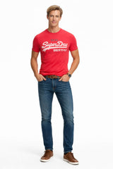 Superdry Vintage Logo Classic T-Shirt Base Red Northern Ireland