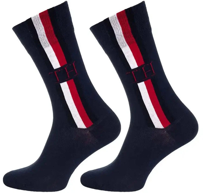 Tommy Hilfiger Mens 2 Pack Socks Iconic Stripe Navy Northern Ireland